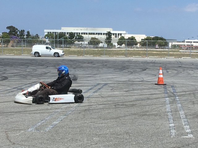 Jonny in go-kart 